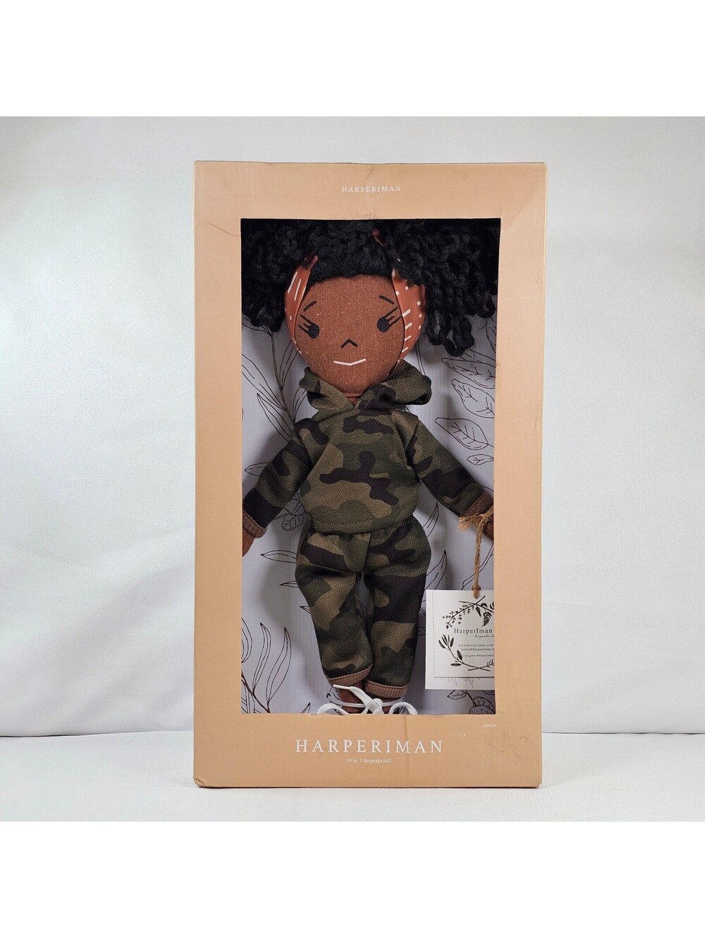 HarperIman Sydney 14in Keepsake Doll Camo Hoodie Joggers Plush Toy New NIB